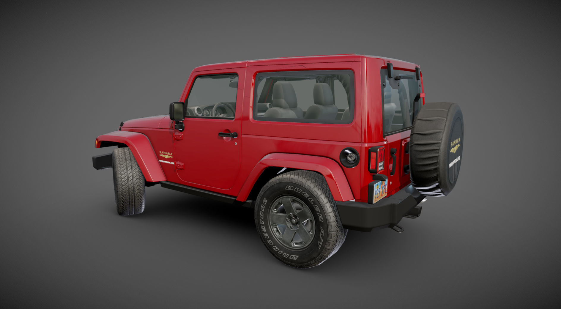 Jeep Wrangler 2010  Low-poly 3D model_27