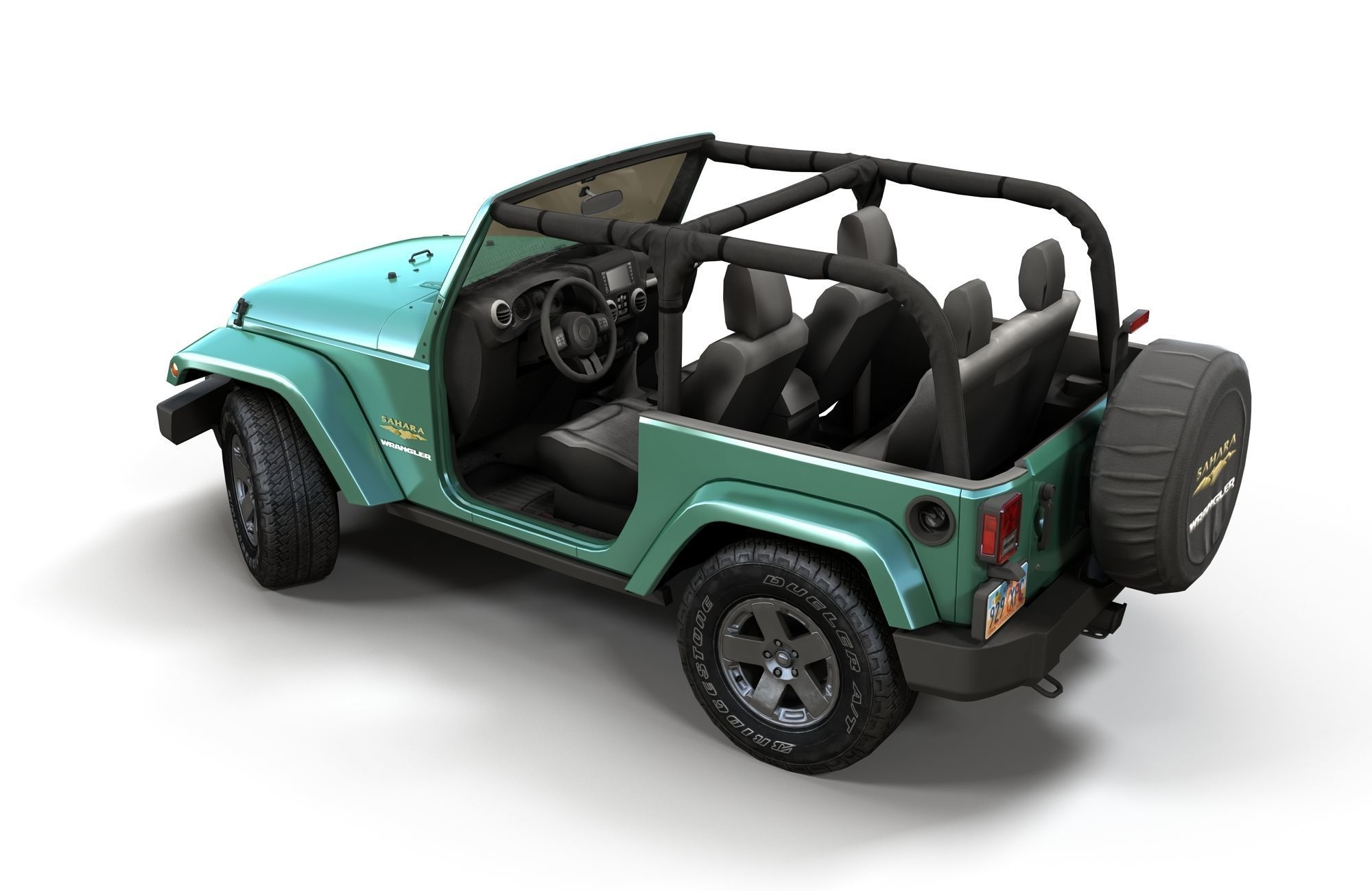 Jeep Wrangler 2010  Low-poly 3D model_14