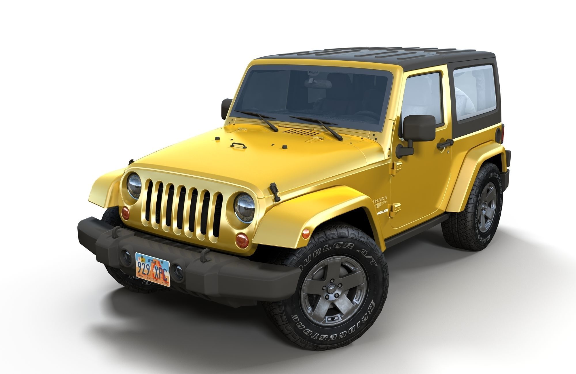 Jeep Wrangler 2010  Low-poly 3D model_9