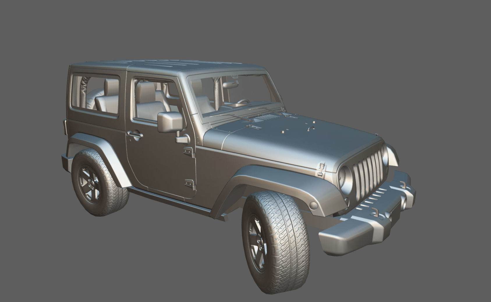 Jeep Wrangler 2010  Low-poly 3D model_32