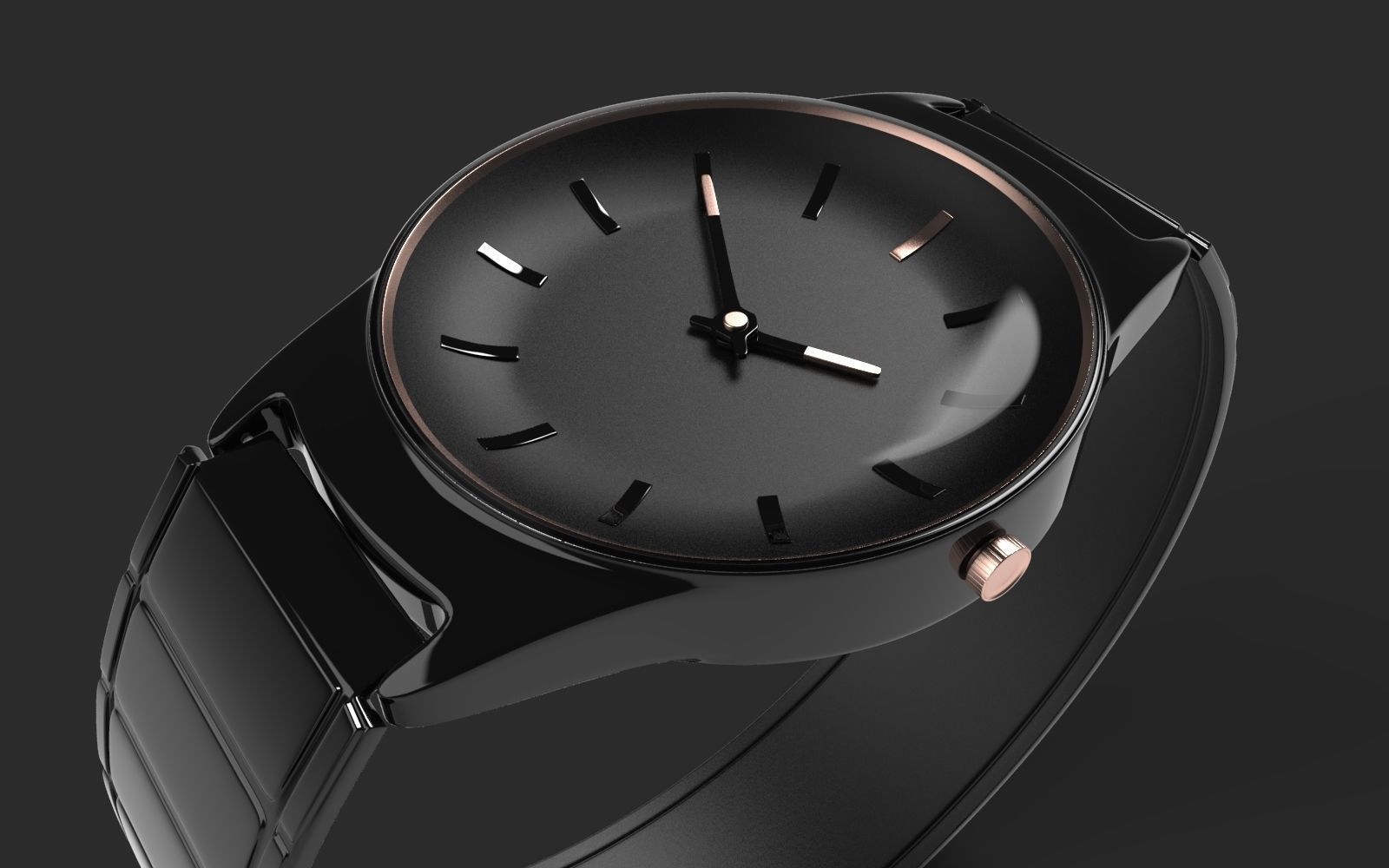 Simple watch model made on blender 3D model_10