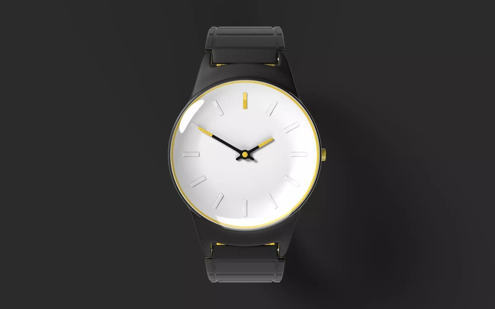 Simple watch model made on blender 3D model_0