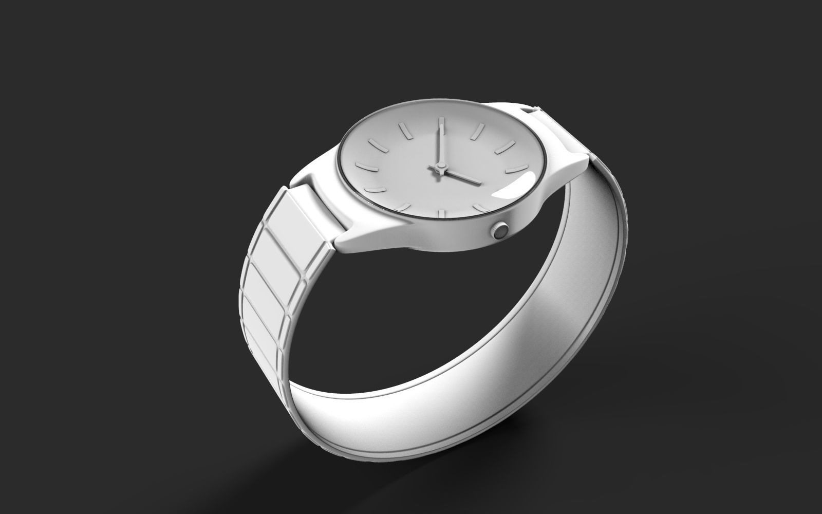 Simple watch model made on blender 3D model_11