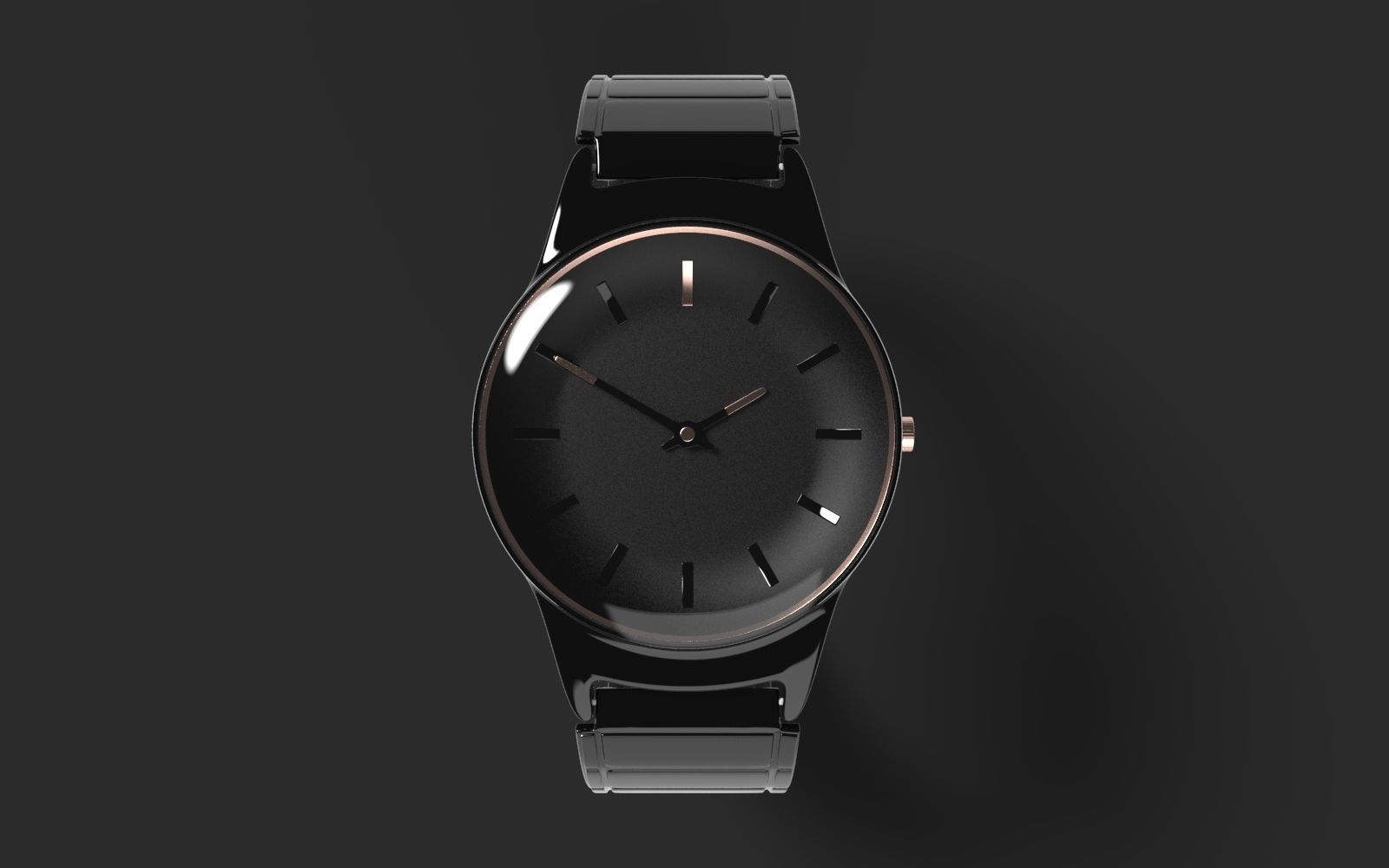 Simple watch model made on blender 3D model_2