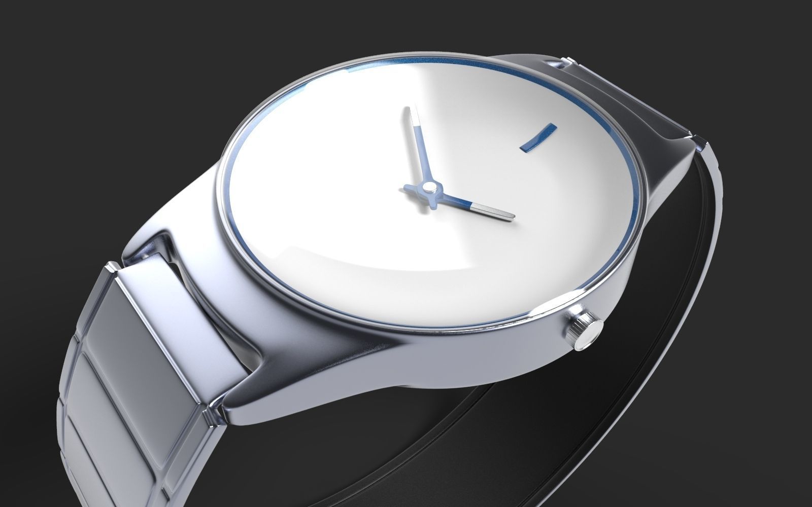 Simple watch model made on blender 3D model_8