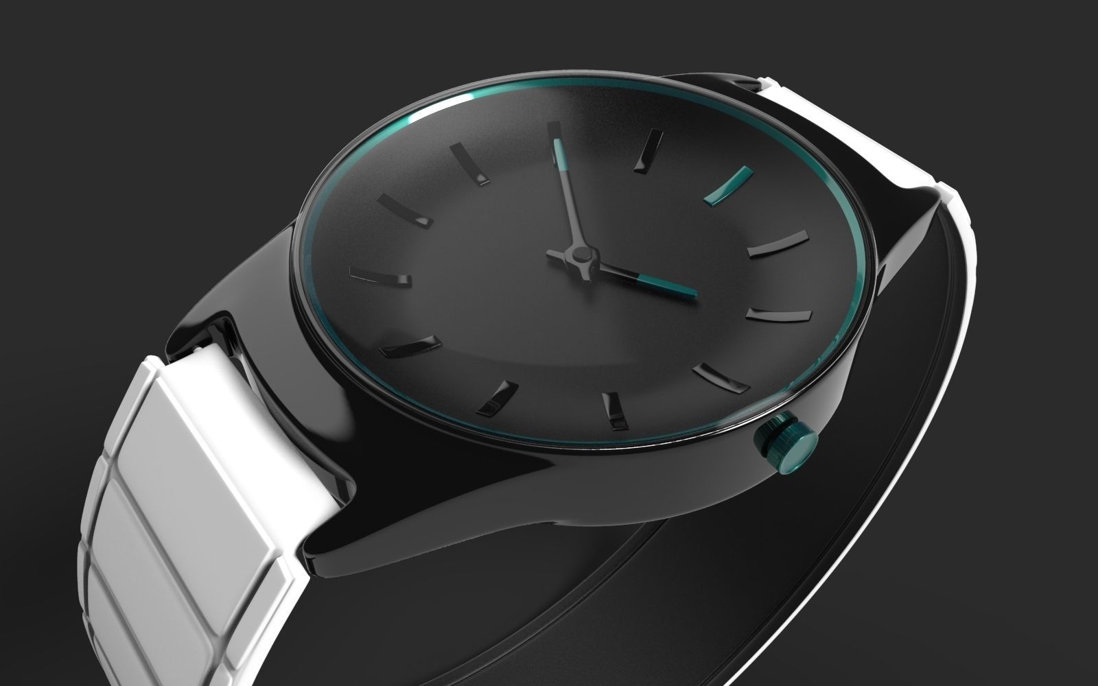 Simple watch model made on blender 3D model_6