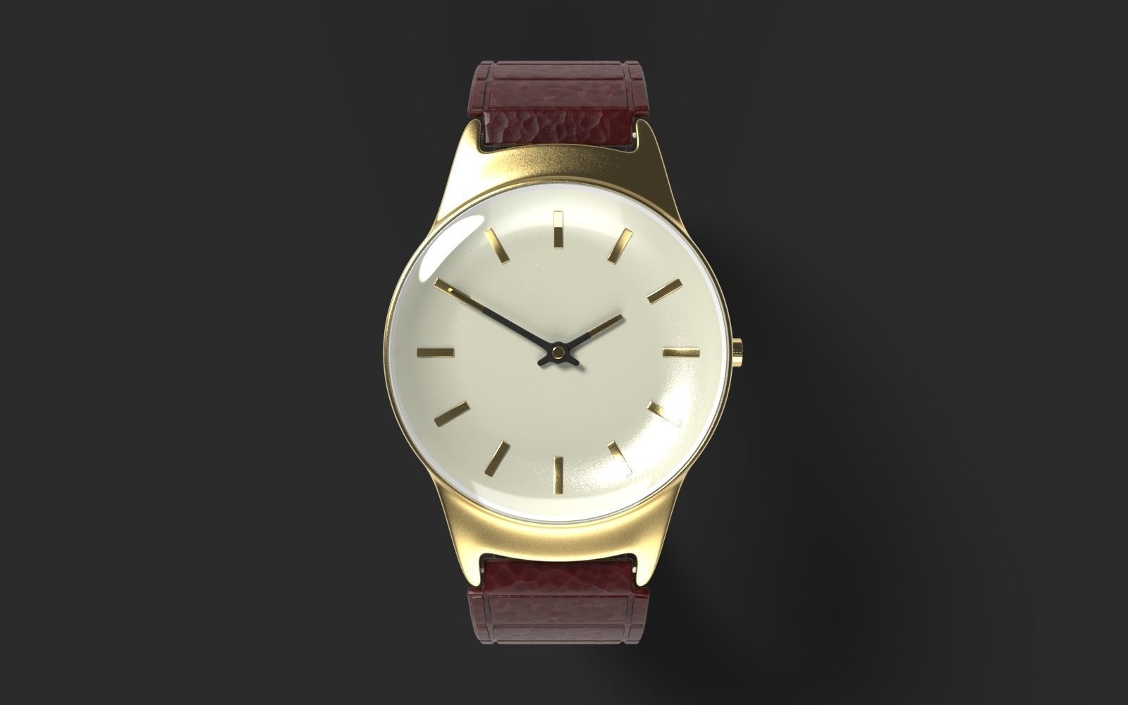 Simple watch model made on blender 3D model_5