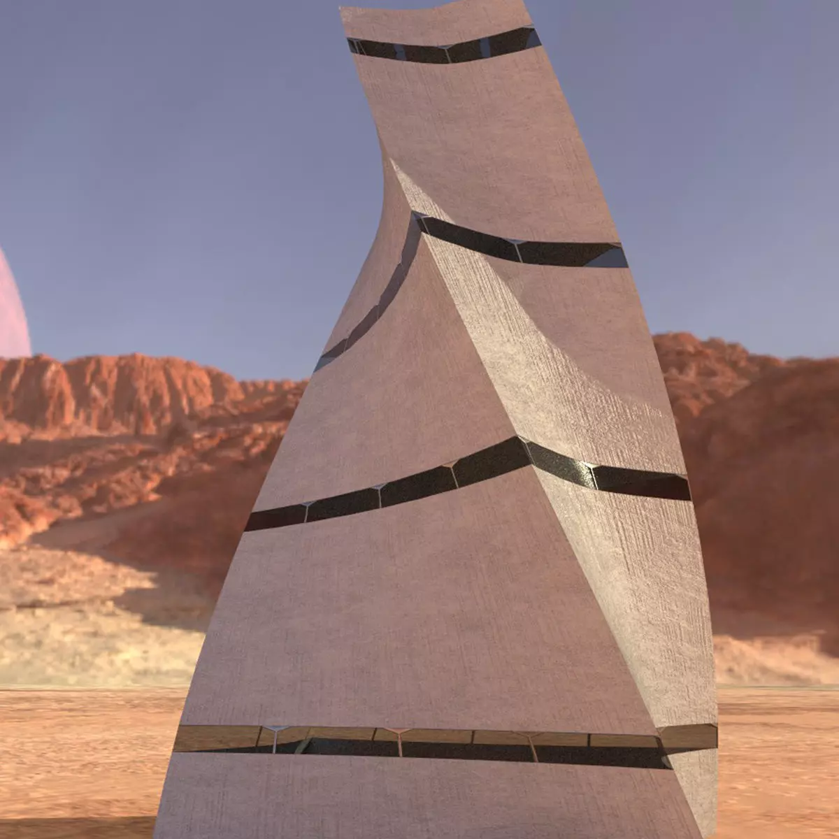 Post Apocalyptic building 3 3D model_0