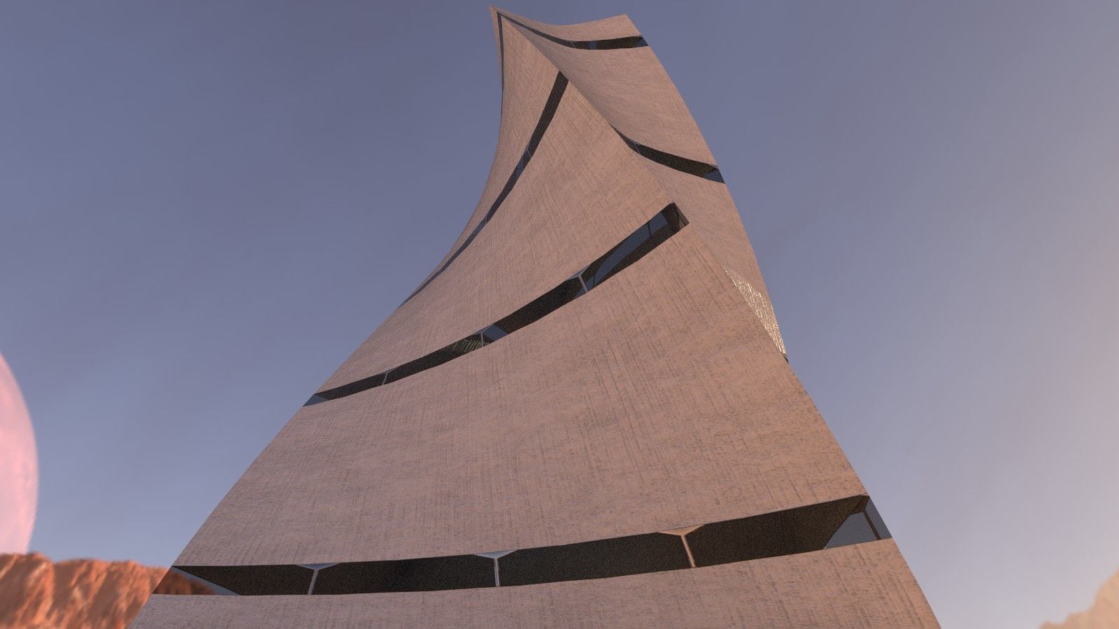 Post Apocalyptic building 3 3D model_2