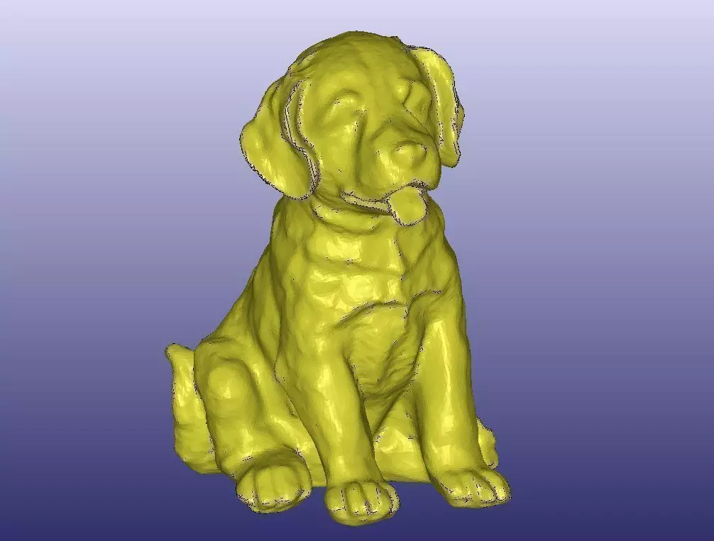 Labrador Puppy Dog Statue 3D Scan Free 3D print model