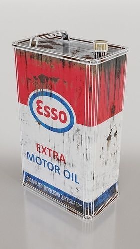 Oil Can - Low-poly PBR Low-poly 3D model 6