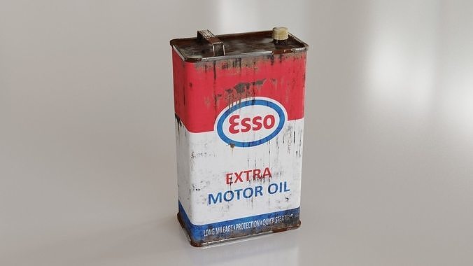 Oil Can - Low-poly PBR Low-poly 3D model 3