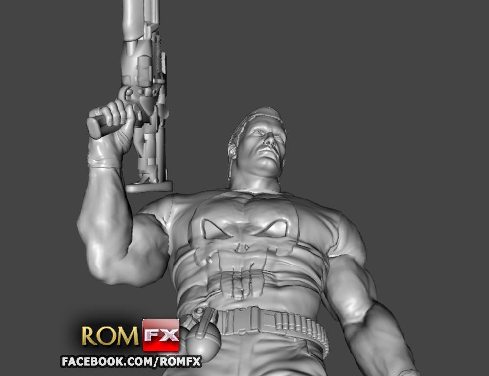 The Punisher - Action Figure - Diorama Printable 3D print model_30
