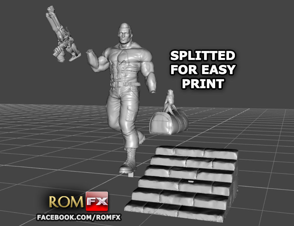 The Punisher - Action Figure - Diorama Printable 3D print model_33
