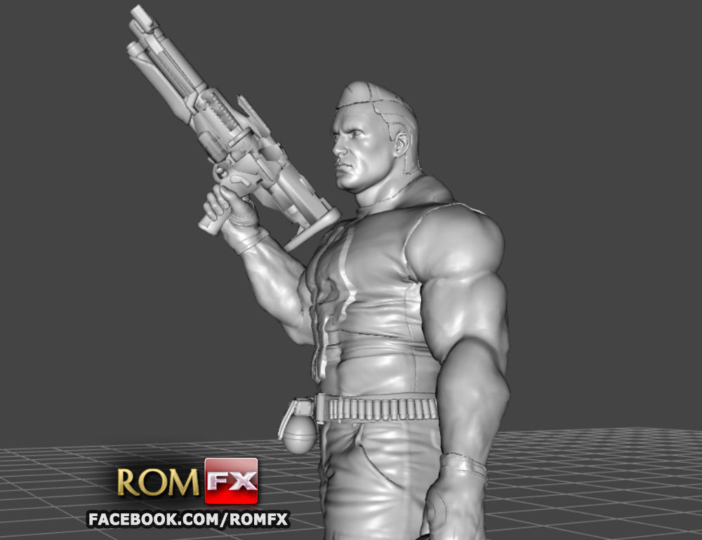 The Punisher - Action Figure - Diorama Printable 3D print model_12