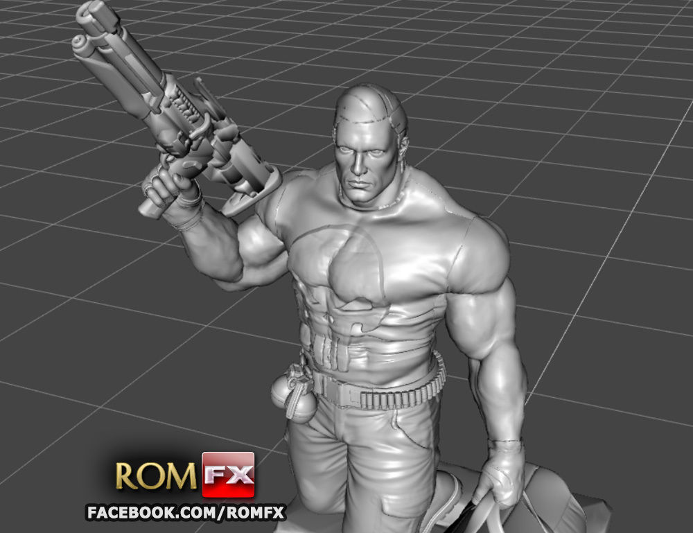 The Punisher - Action Figure - Diorama Printable 3D print model_14