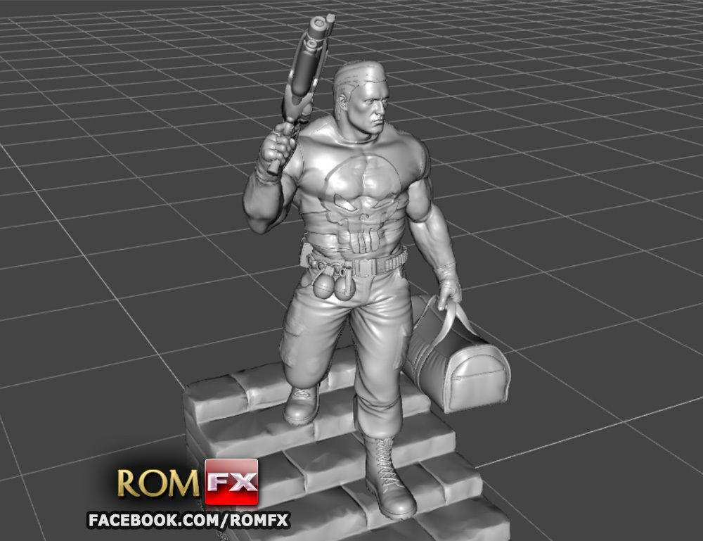 The Punisher - Action Figure - Diorama Printable 3D print model_23