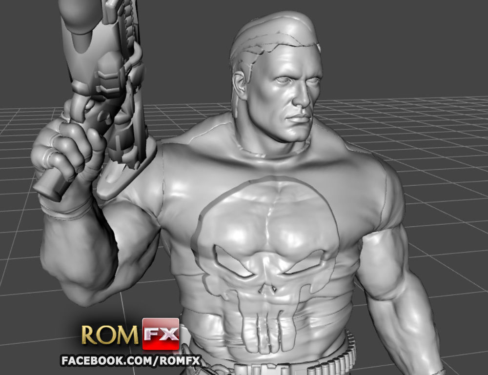 The Punisher - Action Figure - Diorama Printable 3D print model_25