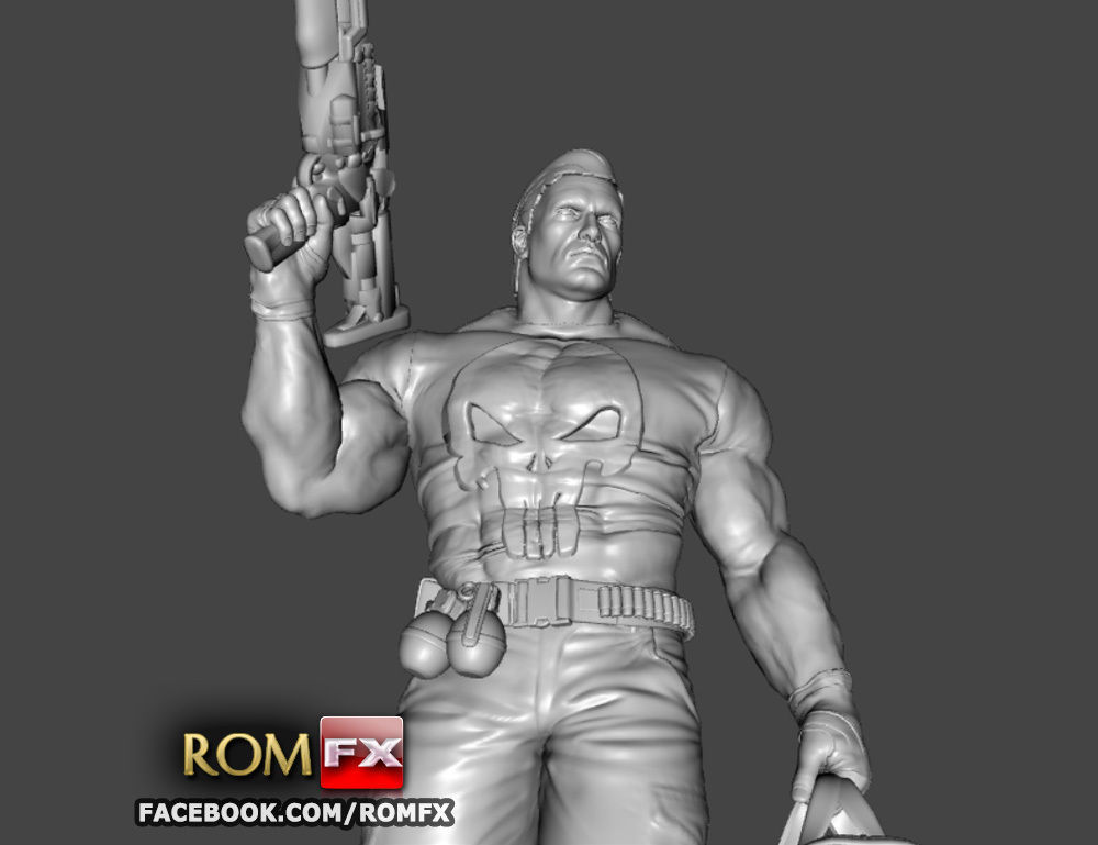 The Punisher - Action Figure - Diorama Printable 3D print model_17