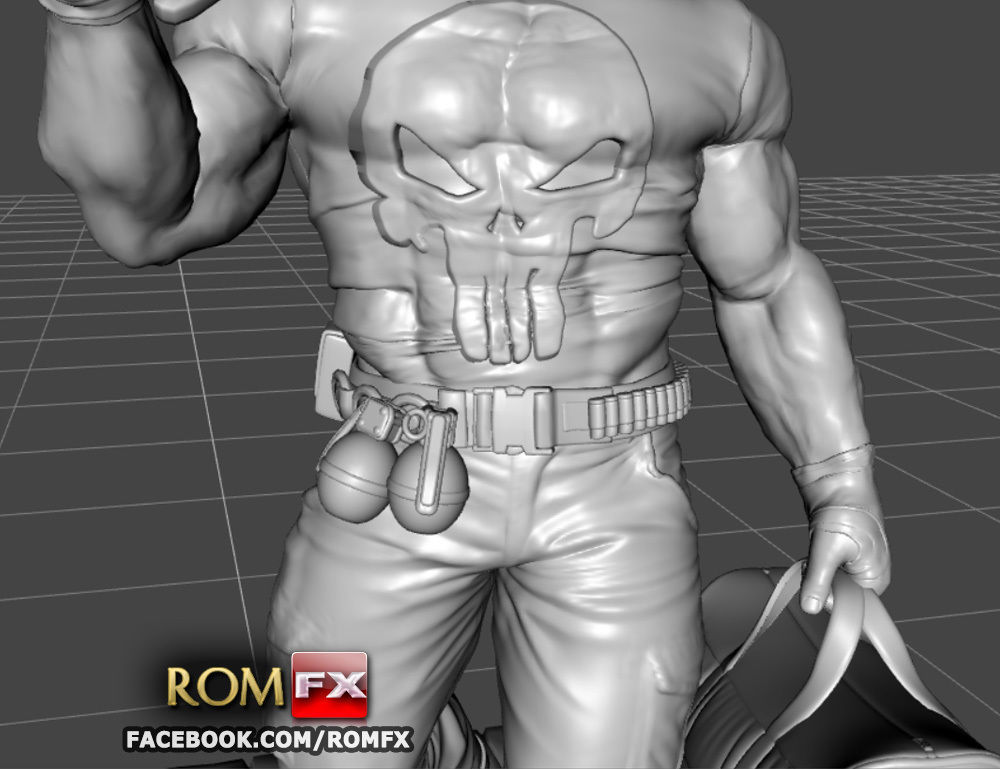 The Punisher - Action Figure - Diorama Printable 3D print model_26