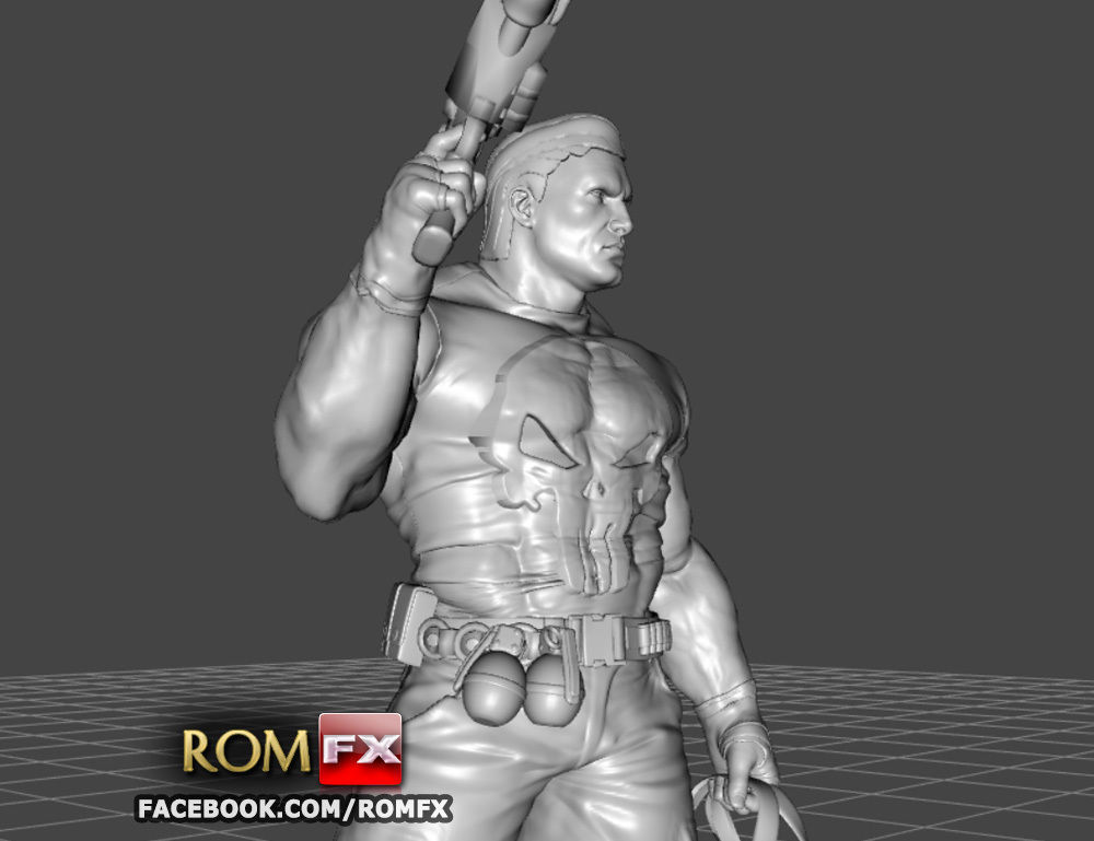 The Punisher - Action Figure - Diorama Printable 3D print model_13