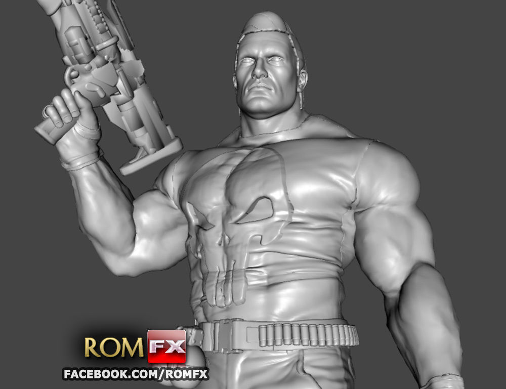 The Punisher - Action Figure - Diorama Printable 3D print model_18