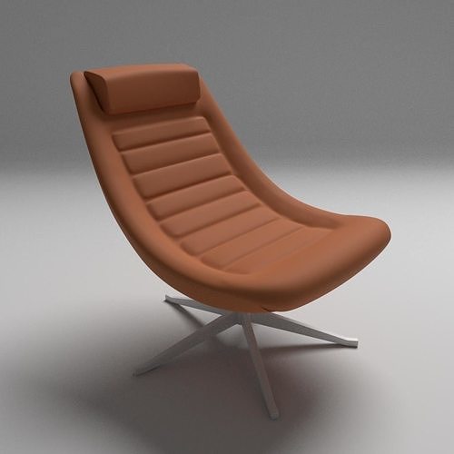Manzu Chair with soft leather Low-poly 3D model