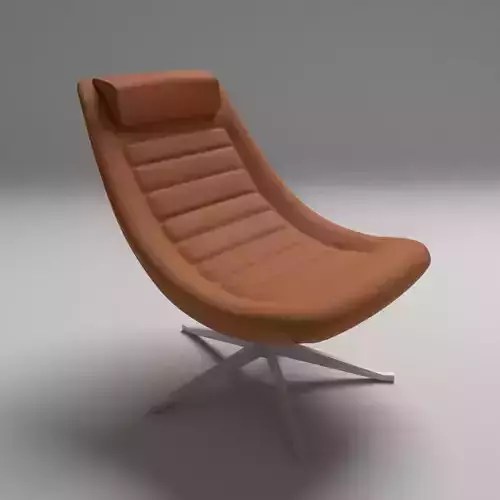 Manzu Chair with soft leather Low-poly 3D model