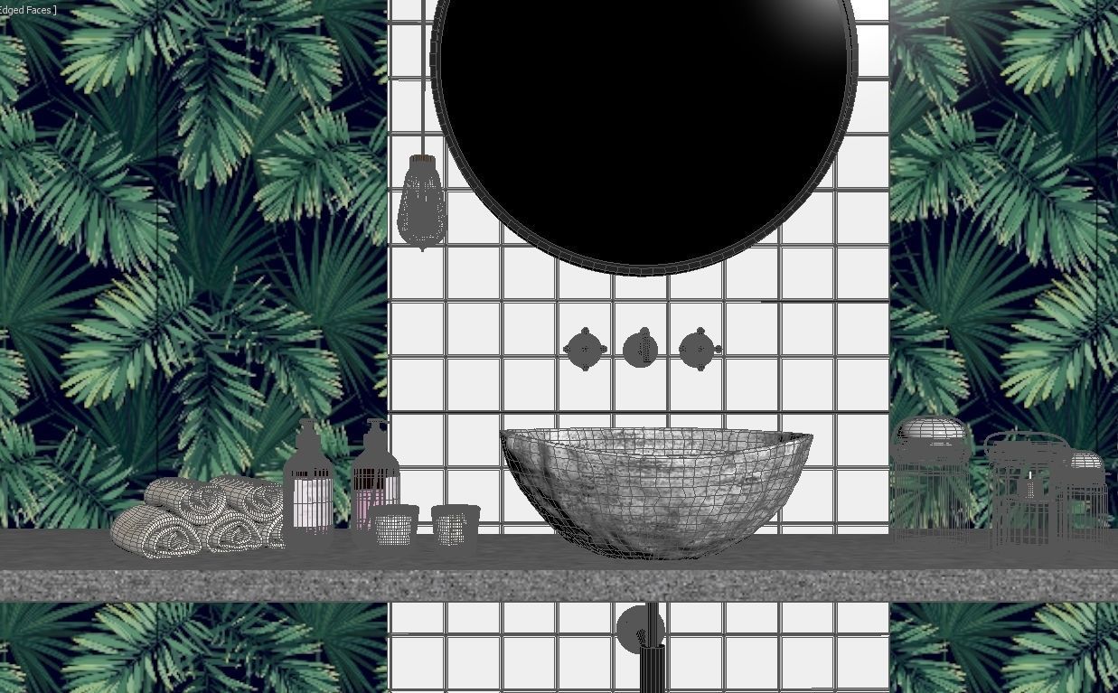 Glam Green Bathroom 3D model_15