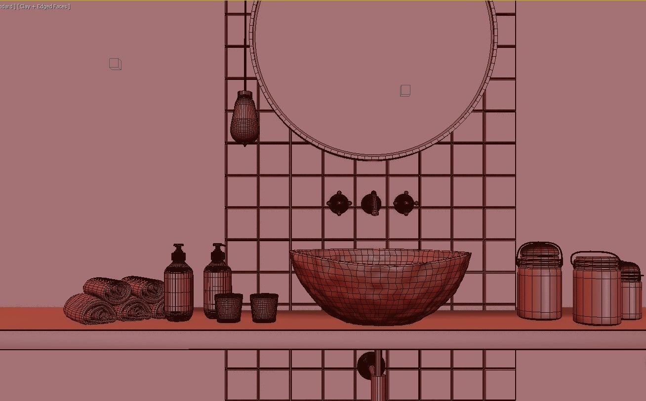 Glam Green Bathroom 3D model_9