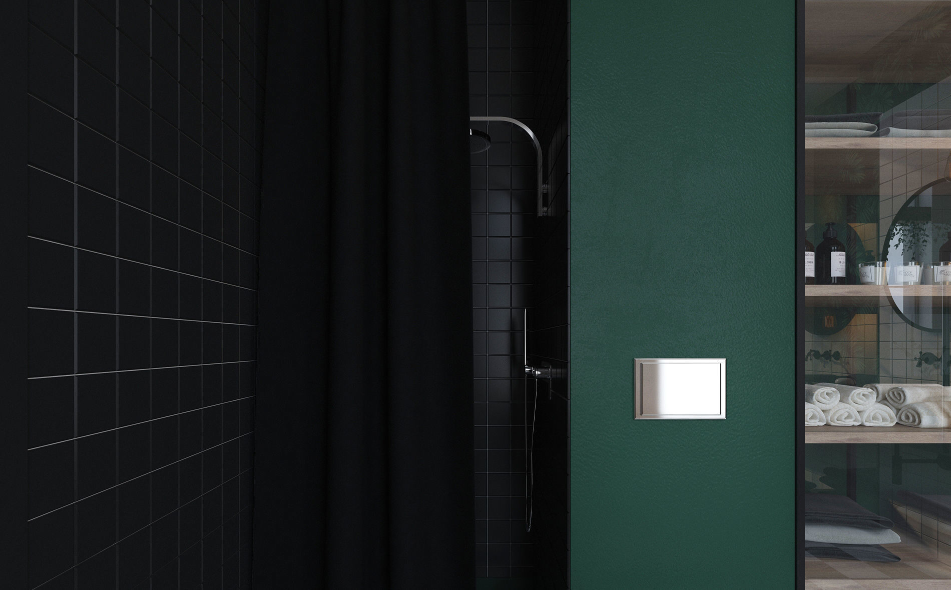 Glam Green Bathroom 3D model_6