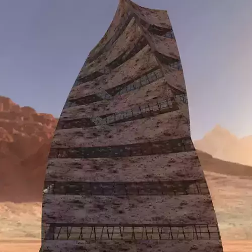 Post Apocalyptic building 2 3D model