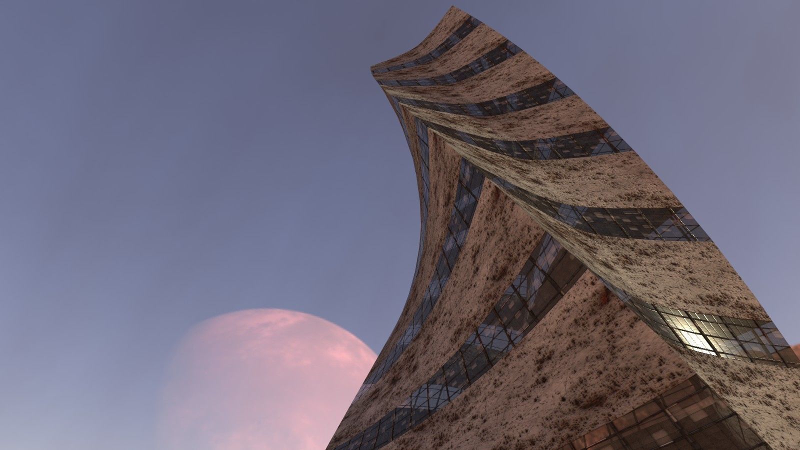 Post Apocalyptic building 2 3D model_2