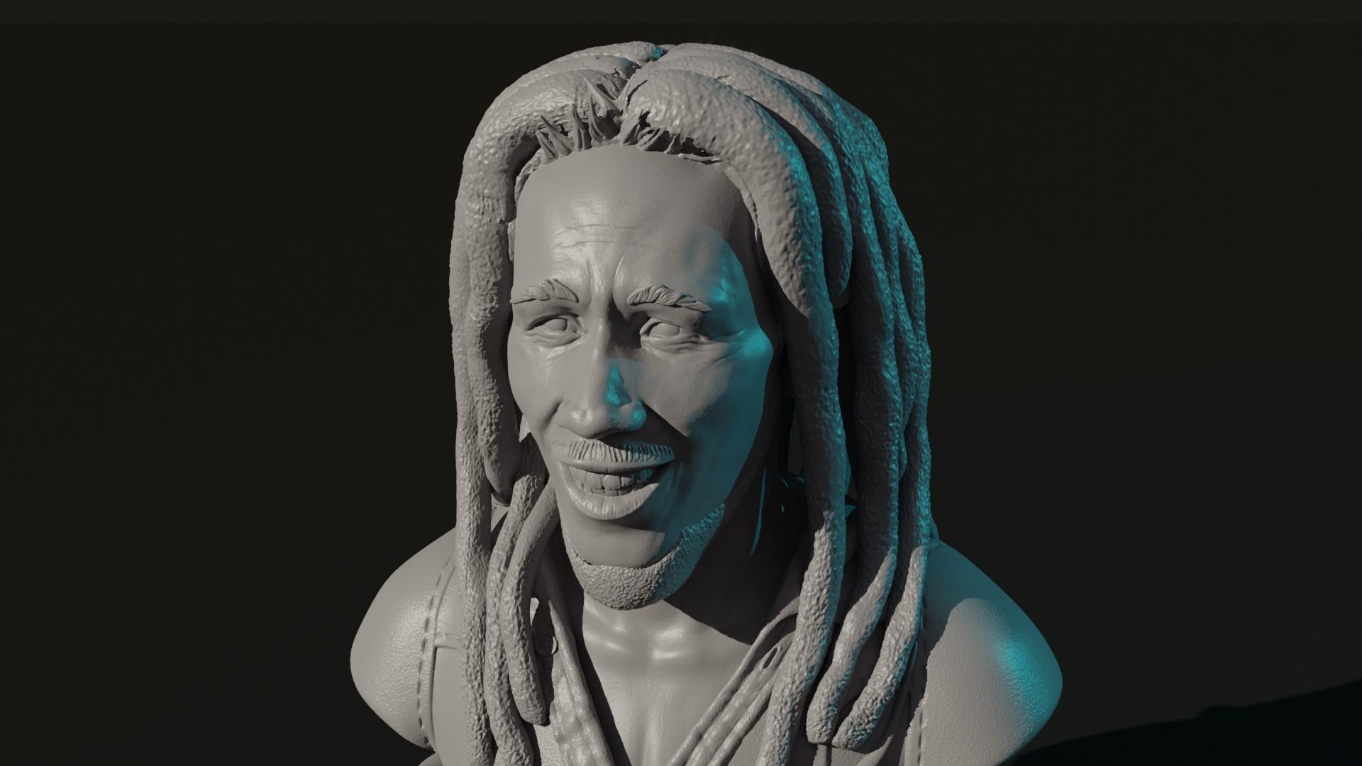 BOB MARLEY BUST MODEL 3D SABIOPRODS 3D print model_4