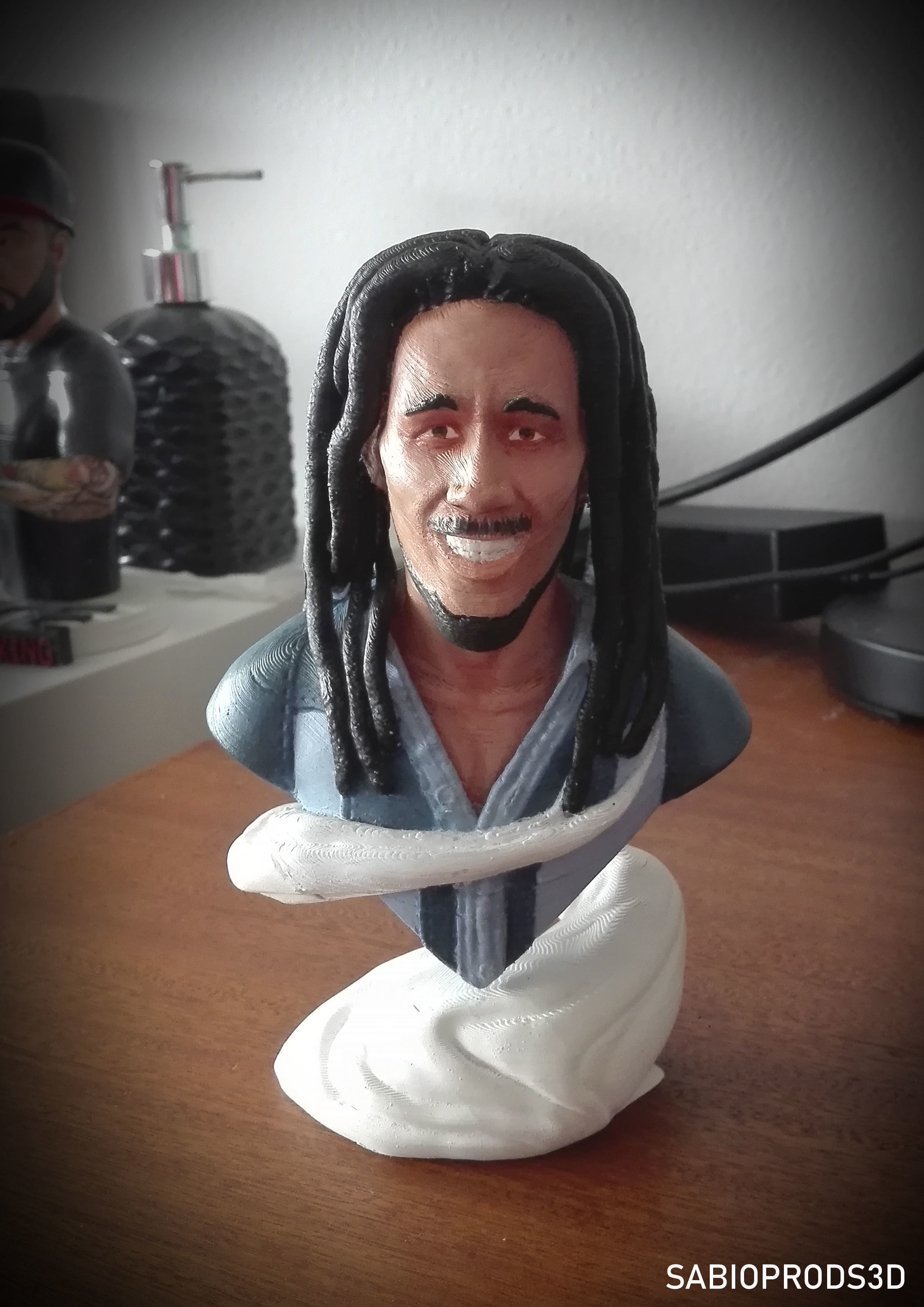 BOB MARLEY BUST MODEL 3D SABIOPRODS 3D print model_6