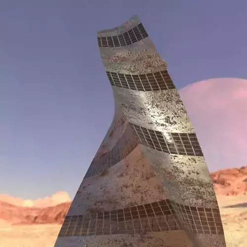 Post Apocalyptic building 3D model