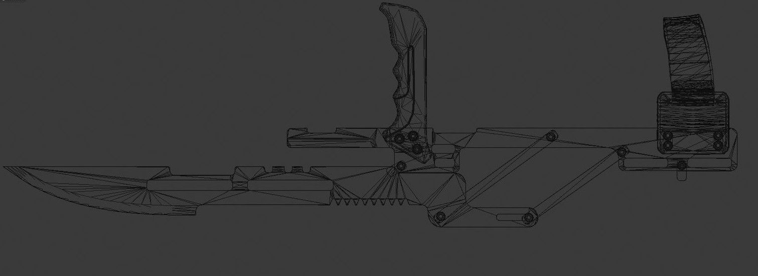 Arm Blades Low-poly 3D model_10