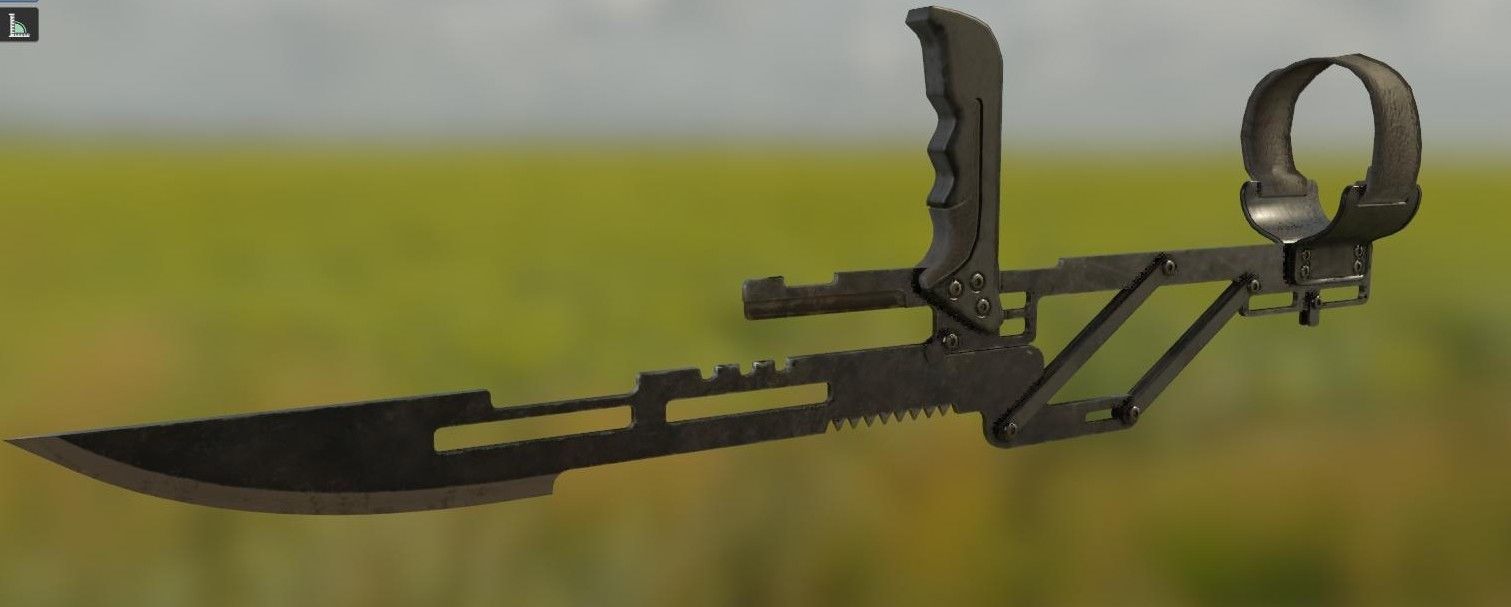 Arm Blades Low-poly 3D model_6