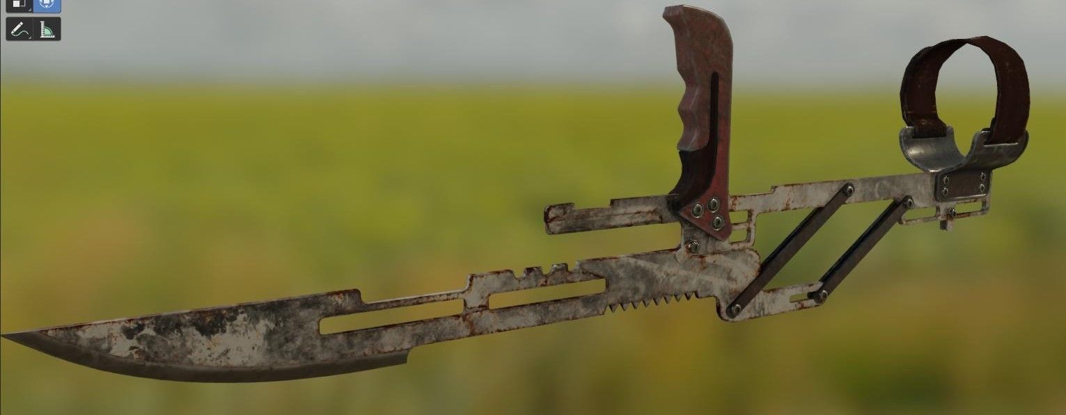 Arm Blades Low-poly 3D model_12