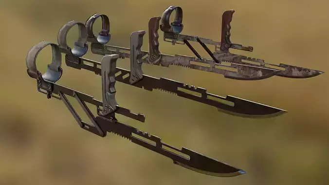 Arm Blades Low-poly 3D model Arm Blades Low-poly 3D model