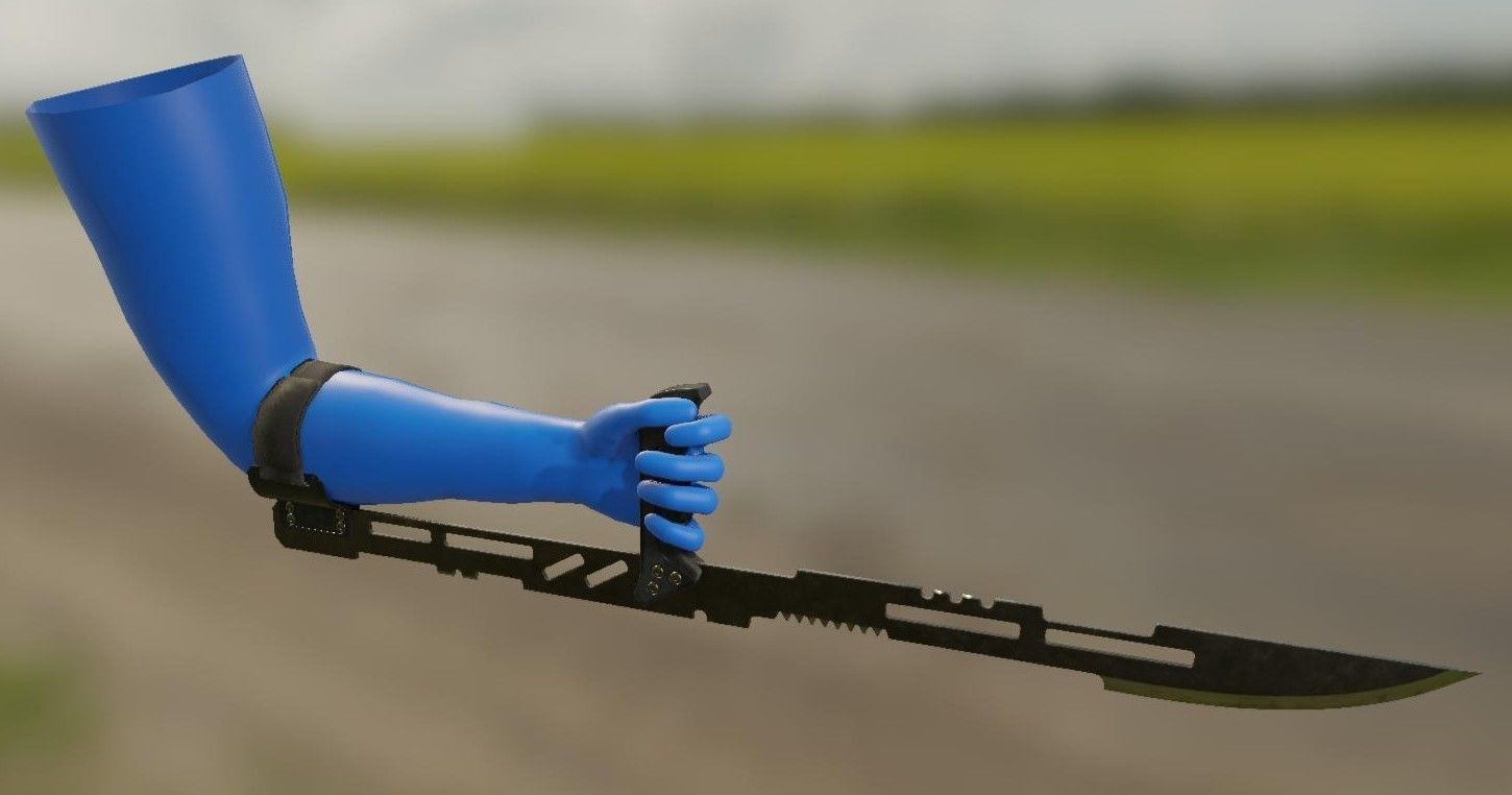 Arm Blades Low-poly 3D model_1