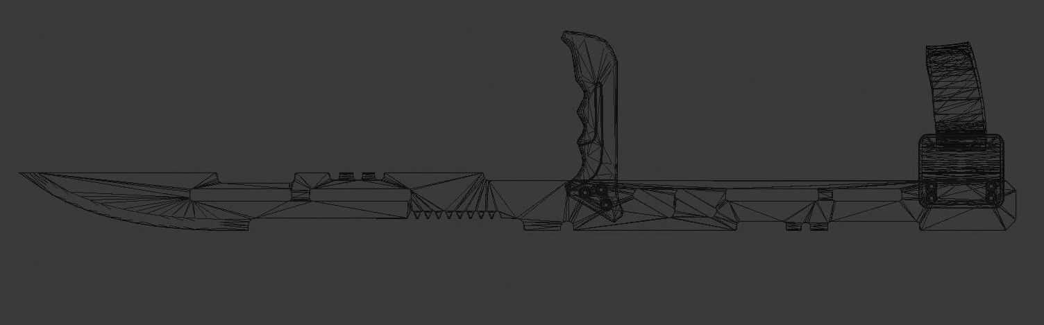 Arm Blades Low-poly 3D model_14