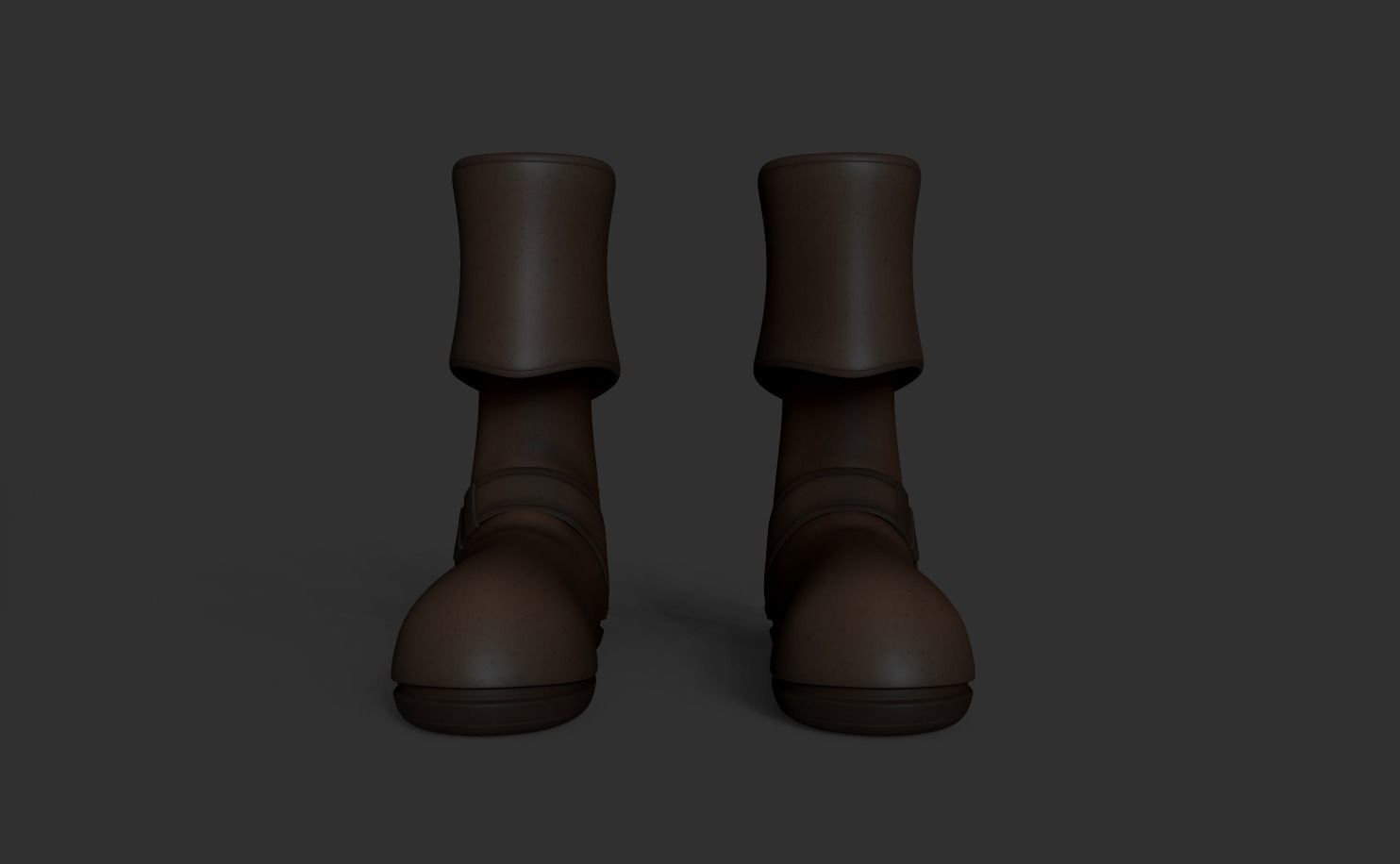 Leather Boots - Pirates or Cowboys Low-poly 3D model_2
