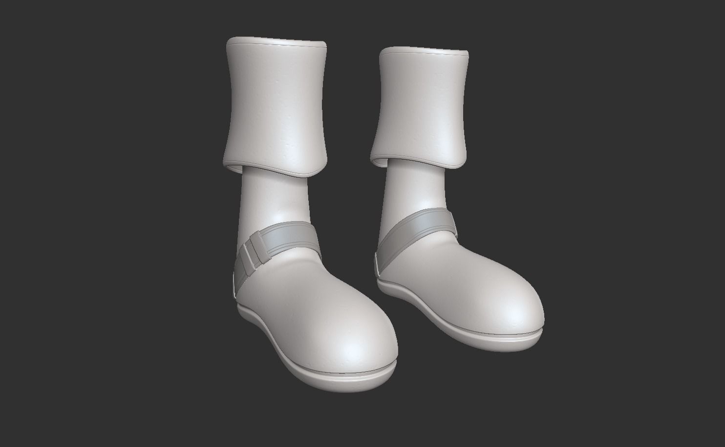 Leather Boots - Pirates or Cowboys Low-poly 3D model_5