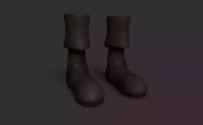 Leather Boots - Pirates or Cowboys Low-poly 3D model