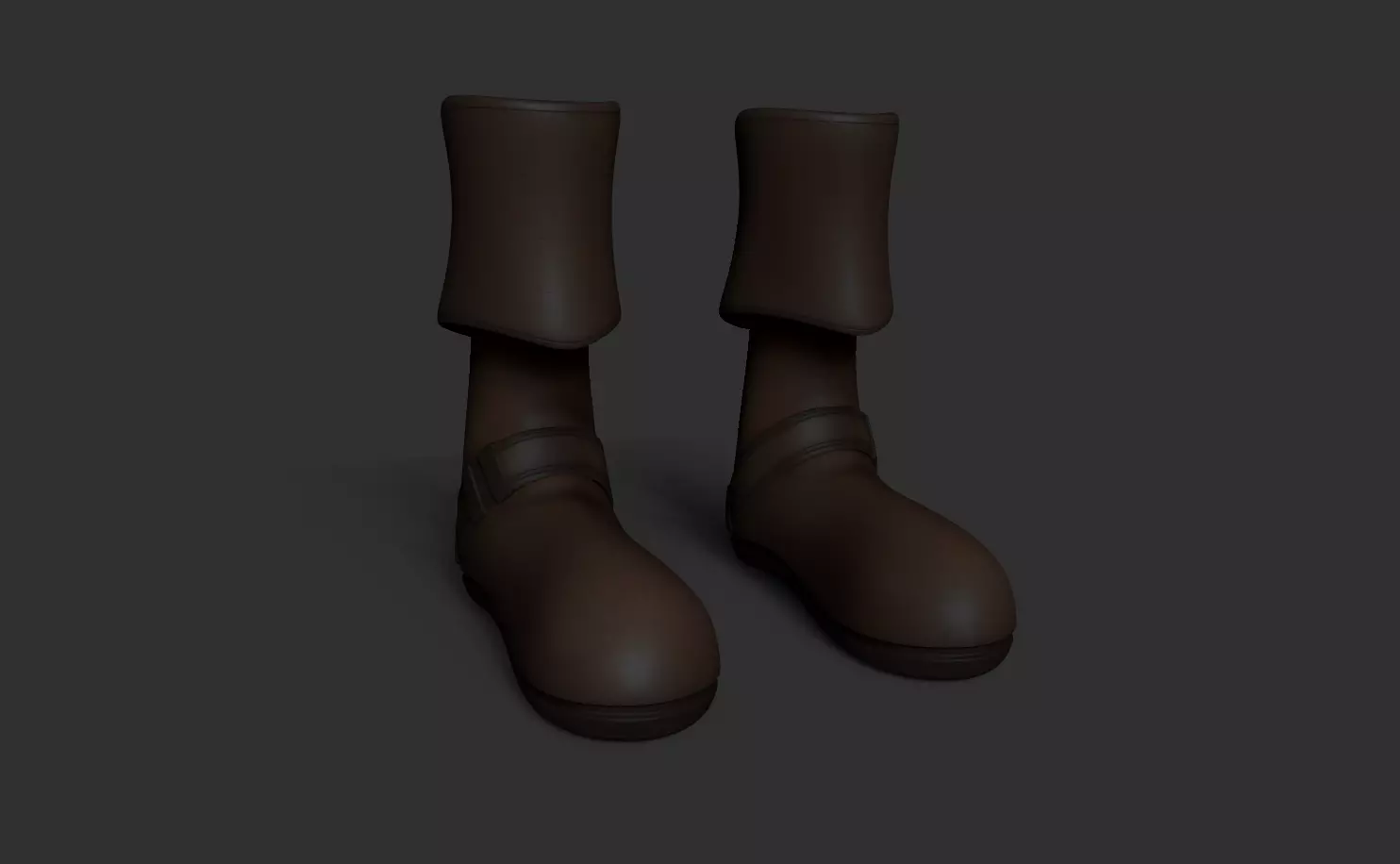 Leather Boots - Pirates or Cowboys Low-poly 3D model_0