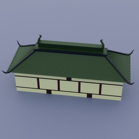 Pack low poly chinese city Low-poly 3D model_38