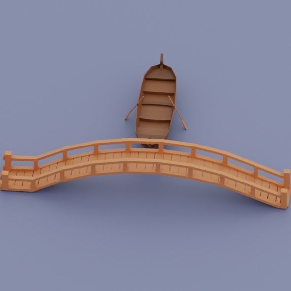 Pack low poly chinese city Low-poly 3D model_45