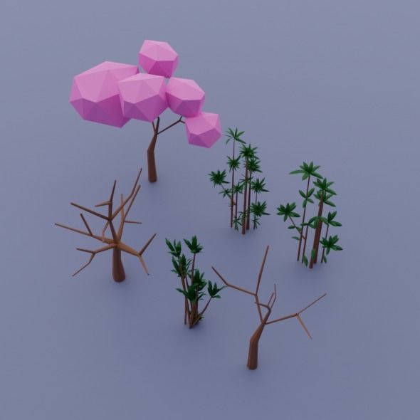 Pack low poly chinese city Low-poly 3D model_44