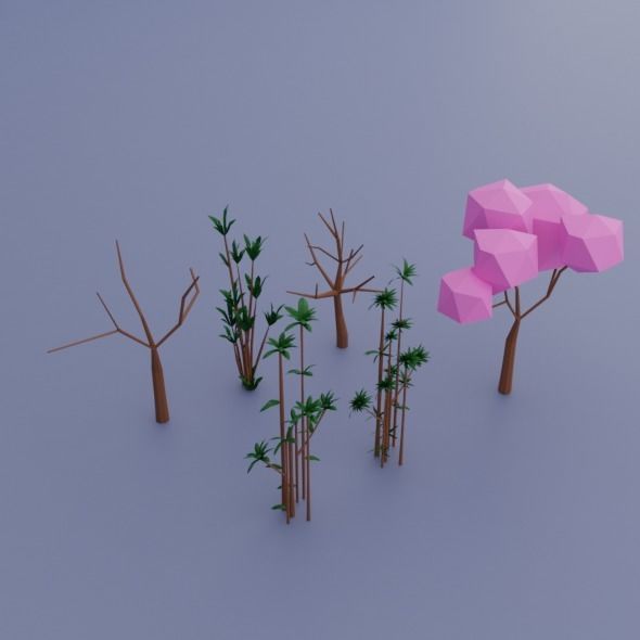 Pack low poly chinese city Low-poly 3D model_43